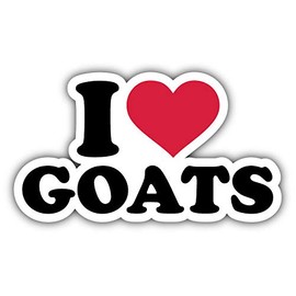 JJH Inc Magnet I Love Goats Slogan Flexible Vinyl Magnet Waterproof Car Magnetic Bumper Sticker 5"