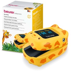 Beurer PO 13 Kids Finger Pulse Oximeter for Kids, Pulse and Oxygen Saturation Measurement in Seconds, Small Size, Automatic Display Alignment, with Belt Bag