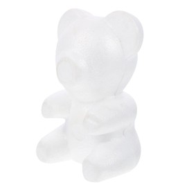 White Foam Bear Polystyrene Styrofoam Modelling Foam Mould Craft Foam Ball 20cm for DIY Rose Bear Valentine Wedding Flower Arrangements Crafts, (Z111530ZWD)