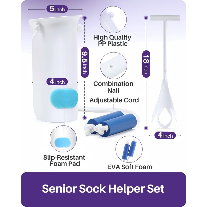 Kekoy 2 in 1 Sock Aid Kit, Sock Aids for