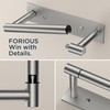 FORIOUS Adhesive Toilet Paper Holder Brushed Nickel, Self Adhesive or
