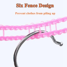 Cuzlarmul Portable Clothes Line, 10m Windproof Adjustable Clothes Drying Line, Non-Slip Fence Clothesline for Camping Travel Home (Blue)