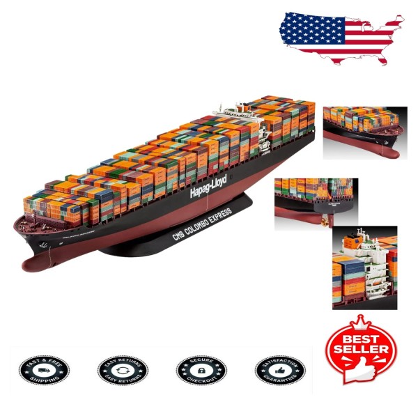 Detailed 1:700 Scale Colombo Express Container Ship Model Kit -
