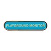 Capricornone Playground Monitor Gel Domed Cyan School Bar Badge