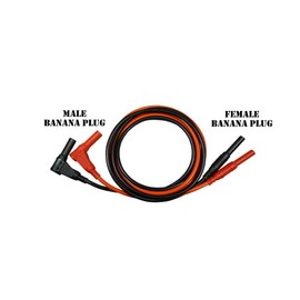 AST Labs Test Lead Extension SILICONE Male-90-Deg to Female Banana (3 ft)(1 pair)