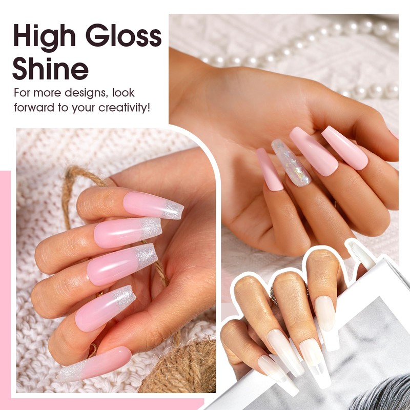 ROSALIND Poly Nail Gel Set 6 Colors 10ml UV/LED Long-Lasting