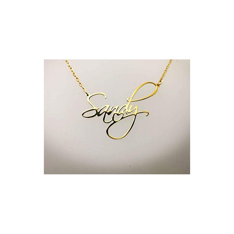 Hermoso Nombre estilizado elaborado artesanalmente en Laminado de oro 18