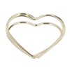100pcs Paper Clips Gold Triangle Heart Shape Double Layer Three