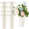 8 Pcs 12 Inch Galvanized Metal Vase with Handles,Metal Tin