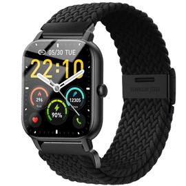 Issinlky Nylon watchband for Gloryfit Smart Watch P66/P66D/P72/P95, 22mm Braided Adjustable Strap for Veryfit IDW19/IDW13/IDW16/IDW18, TUYOM LW36, H1/D1,T50S,Y6, YB54, G39, AGPTE LW11 Smart Watch
