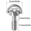 LUORNG 3PCS 1/4-20 Thread D-Ring Stainless Steel Camera Fixing Screws,