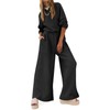 Yousify Women's 2 Piece Outfits Sweatsuit Backless Long Sleeve Rompers