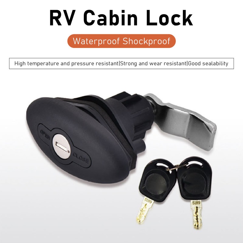 32mm RV Toolbox Locks Black Waterproof Shockproof Superior Seal RV
