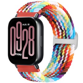 [Bcuckood] Braided Watch Band Compatible with Redmi Watch 5 Active/Redmi Watch 5 Lite, 22mm Quick Release Solo Loop, Adjustable Elastic Nylon Sport Band, Redmi Watch 5 Active/Watch 5 Lite Replacement