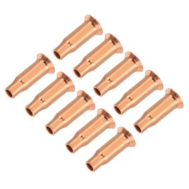 PATIKIL 1/8" (3mm) ID Copper Tube Flare Fitting, 5 Pcs Straight Copper Coupling Welding Joint Pipe Fitting for Refrigeration Tubing (Length 20mm)