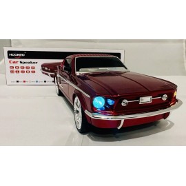 Hooked Ford Mustang 1967 Red Speaker  BT Indoor/Outdoor Portable USB PORT/AUX INPUT