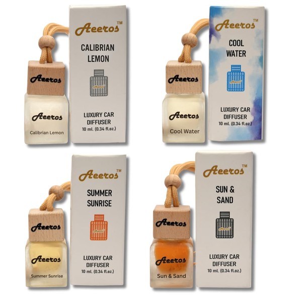 AEEROS CarAir Freshener - Hanging 4 pack, Long Lasting Scent