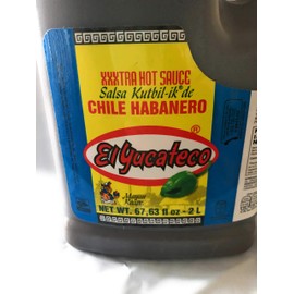 El Yucateco Chile Habanero XXX Hot sauce 68 oz-half gallon