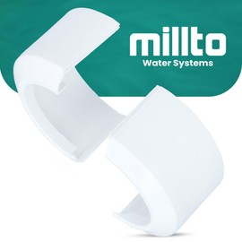 Millto™ Toilet Connection Rosette Folding Rosette 110 mm 2-Piece Toilet Spigot Cover Rosette White Toilet Rosette Sewer Pipe Cover Element