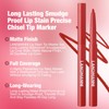 LANGMANNI 8Pcs Sculpting Matte Velvet Lip Liner Set,Smooth Creamy Texture,Waterproof
