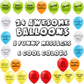 ROFLmart Sickloons Funny Get Well Soon Gift Balloons For A Feel Better Party (Colorful)