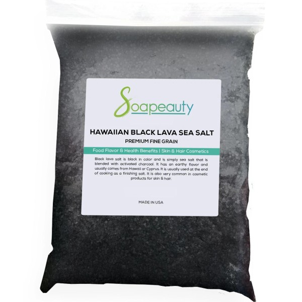 Soapeauty Hawaiian Black Lava Sea Salt Gourmet 100% Natural Premium