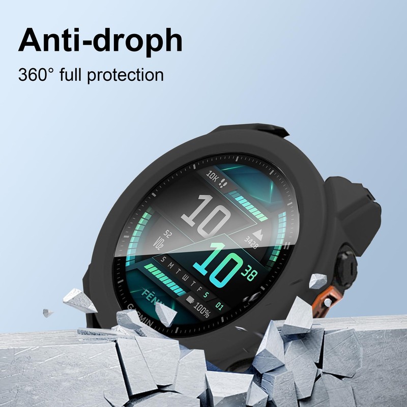 zZjoOoj Case for Garmin Fenix 8 43 mm Protective Case