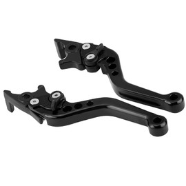 Double Disc Brake Lever, 1 Pair 4 Colours Universal CNC Aluminium Alloy Motorcycle Modification Double Disc Brake Lever for Motorcycles, Scooters, E-Bike (Black)