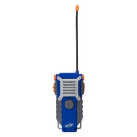 Nerf Walkie Talkie for Kids Fun at The Touch of A Button, Set of 2, 1000' Range by Sakar, Rugged Pair Battery Powered Gray Blue & Orange