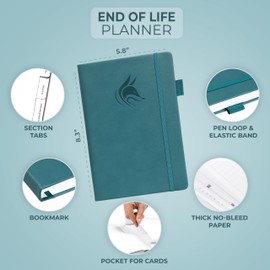 Clever Fox End of Life Planner – Final Arrangements Organizer for Beneficiary, Will Preparation, Last Wishes & Funeral Planning, A5 (Dark Teal)
