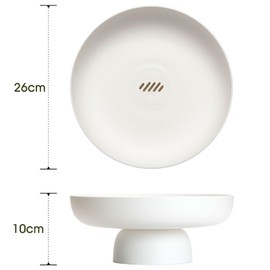 NUTRIUPS Fruit Bowls for The Kitchen Plastic White Fruit Basket Decorative Fruit Bowl