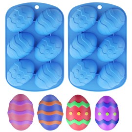 Ostereierform, 2 Stück, Silikonform, Schokolade, Ostern, Kuchenform, Backform zum Backen, Kuchen, Muffin, Ostergeschenk