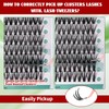 FADVAN 280pcs Individual Lash Extensions, 30D Lash Clusters Volume Mix
