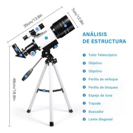 común Telescopio Astronómico Soporte Para Celular  70/300mm Hd