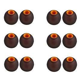 A-Focus Earbud Tips WF-1000xm4/WF-1000xm3/WF-C500 JBL T110BT,JBL T290,JBL T210,Estavel,Amendo,NEWSTYLE,PZX Eartips Hybrid Eartips Eartips Eartips 6 Pairs 12pcs Set Black-Orange Small