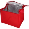 Canvas Stripe Lunch Picnic Totes Bag, Red, L