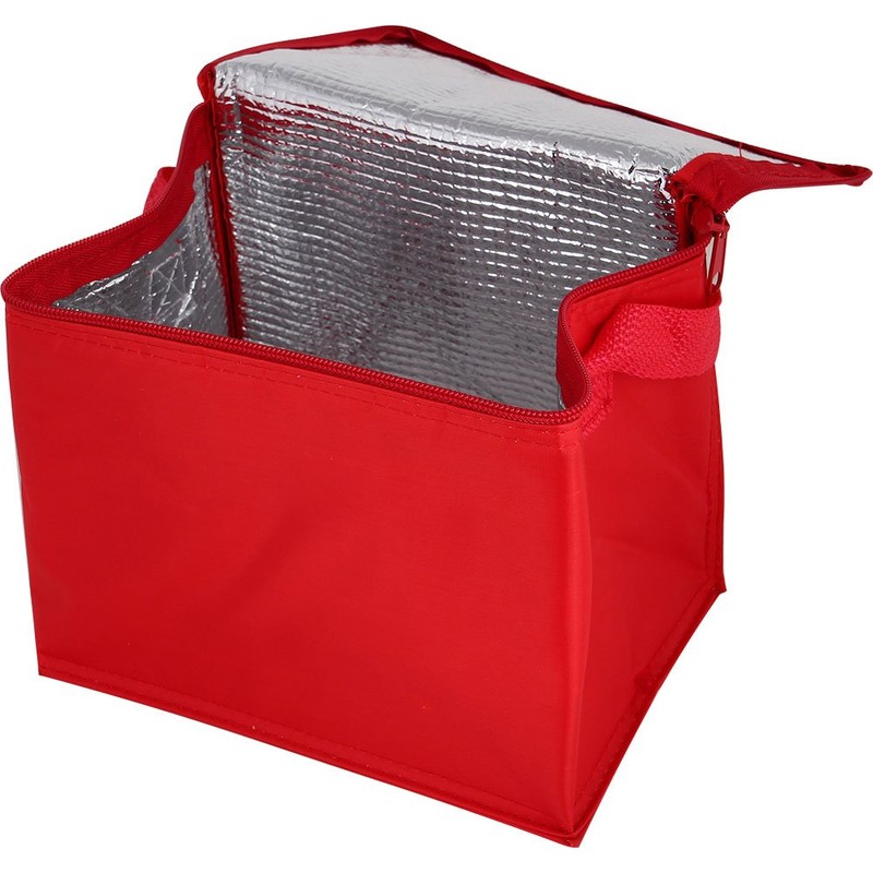 Canvas Stripe Lunch Picnic Totes Bag, Red, L