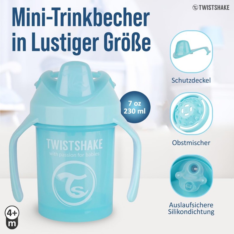 Twistshake 2 x Leak-proof Mini Baby Learning Cup with Soft
