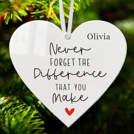 Thank You Keepsake Gift Thank You Christmas Bauble Thank You Ornaments for Christmas Tree Decorations Thank You Gifts for Women Best Friend Friendship (Design 1)