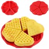 YYYFEI Waffelform, Waffel Antihaft Silikonform, Silikon Waffelform, 4 Stück Herzform