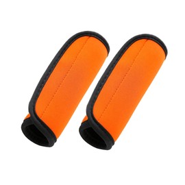 AUXBC Luggage Handle Wraps, Soft Travel Bag Handle Cover, Padded Handle Grip, Suitcase Tags Identifiers for Travel Accessories, Orange, 2pcs