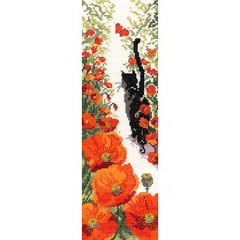 Bothy Threads Follow Me 3 Black Cat 14 count Counted Cross Stitch Kit