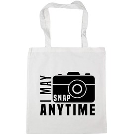 Hippowarehouse I May Snap Anytime Tote Shopping Gym Beach Bag 42cm x38cm, 10 litres