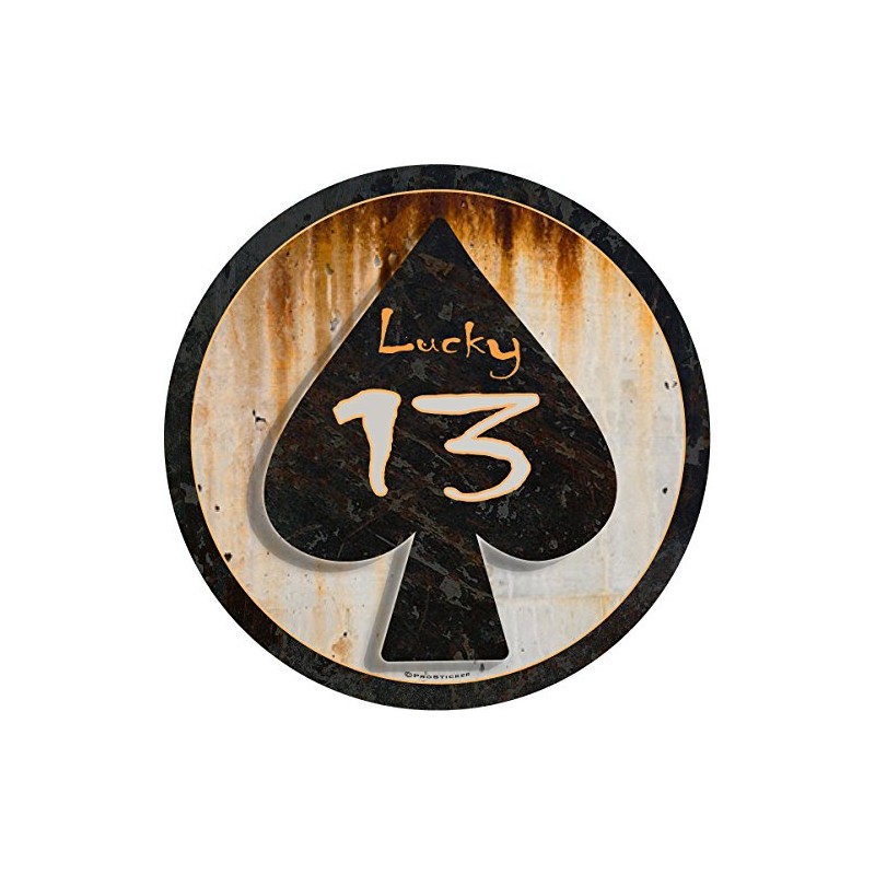 ProSticker 302 (One) 4" Phantom Series Lucky 13" Rat Rod