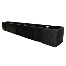 DuHa 20025 Behind-The-Seat Storage fits 2000-2007 F250 F350 F450 F550 Super Duty Crew Cab and Reg Cab Trucks w/o Factory Subwoofer | Black Heavy-Duty Behind-The-Seat Organizer