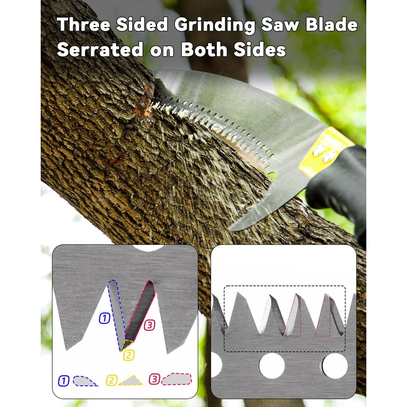 BlumeTrec 14.5FT Pole Saw with Adjustable Length for Tree Trimming,