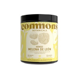 Commons Hongos Adaptógenos - Hongo Melena de Leon 120 Cápsulas - Suplemento Natural - Función Cerebral, Memoria y Enfoque - Alta Calidad - 100% Orgánico