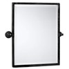 TEHOME 20x24 inch Pivot Mirror Black Tilt Rectangle Bathroom Mirror