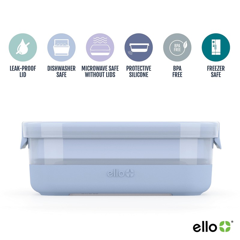 Ello Plastic 3.7 Cup Meal Prep Set 10 Pc, 5