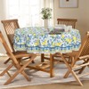 Artoid Mode Blue Lemon Iris Summer Table Cloth, Round 140